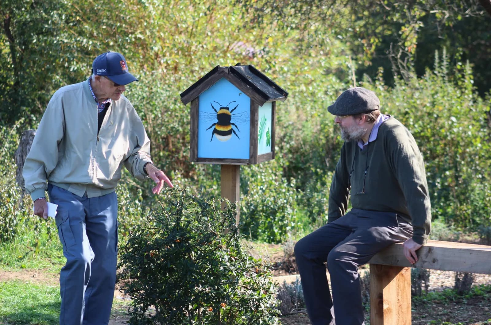 Volunteers play an active role in conservation work and help look after the site's community book box.
